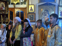 Первая детская литургия с участием воспитанников Воскресных школ епархии