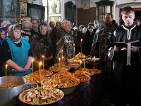 Освящение колива на первой неделе Великого поста 